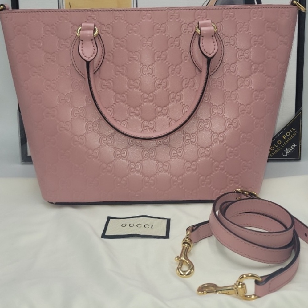 Gucci micro Guccissima bag Bree pink monogram GG crossbody bag - Picture 7 of 15